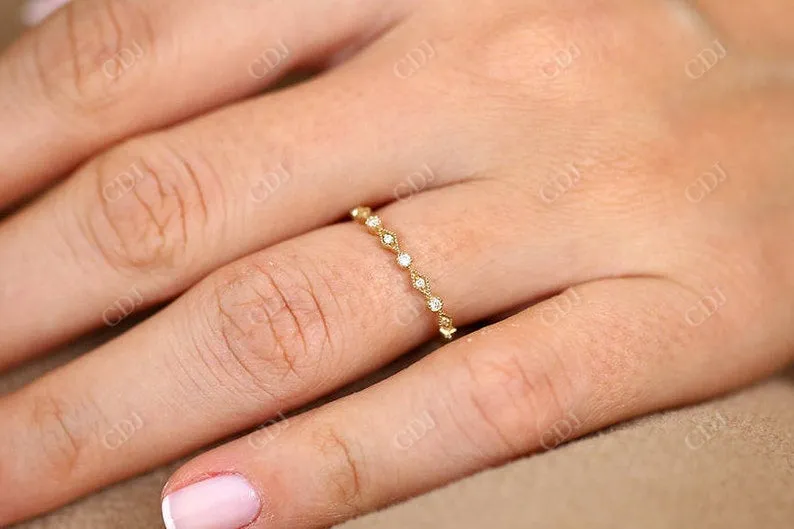 0.12CTW Natural Diamond Micro Pave Full Eternity Wedding Band