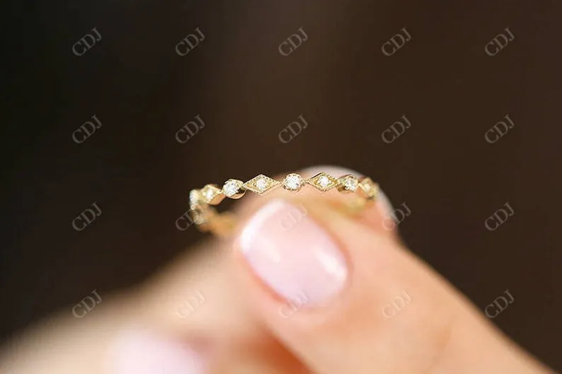 0.12CTW Natural Diamond Micro Pave Full Eternity Wedding Band