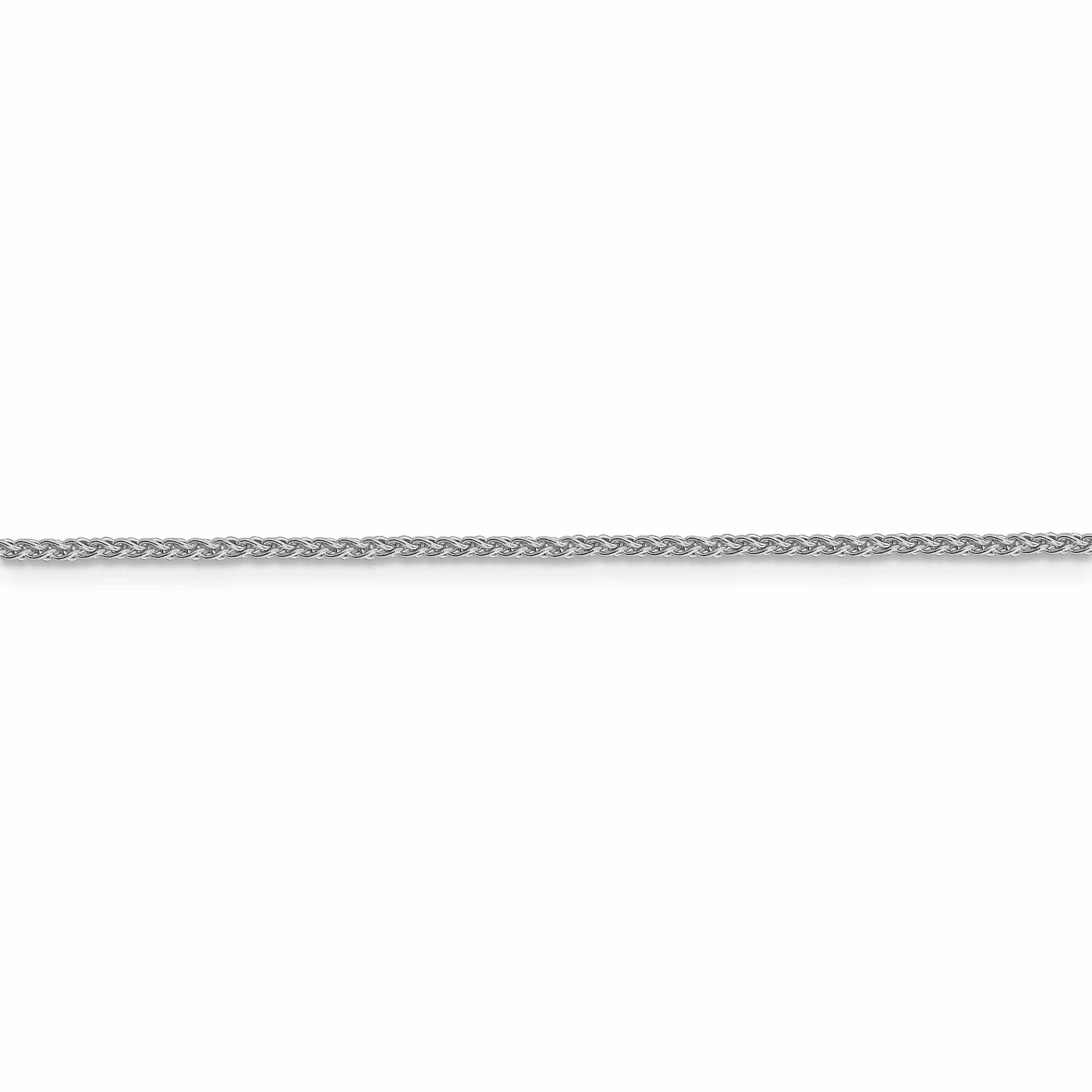 10K White Gold 1.5mm Spiga Wheat Chain