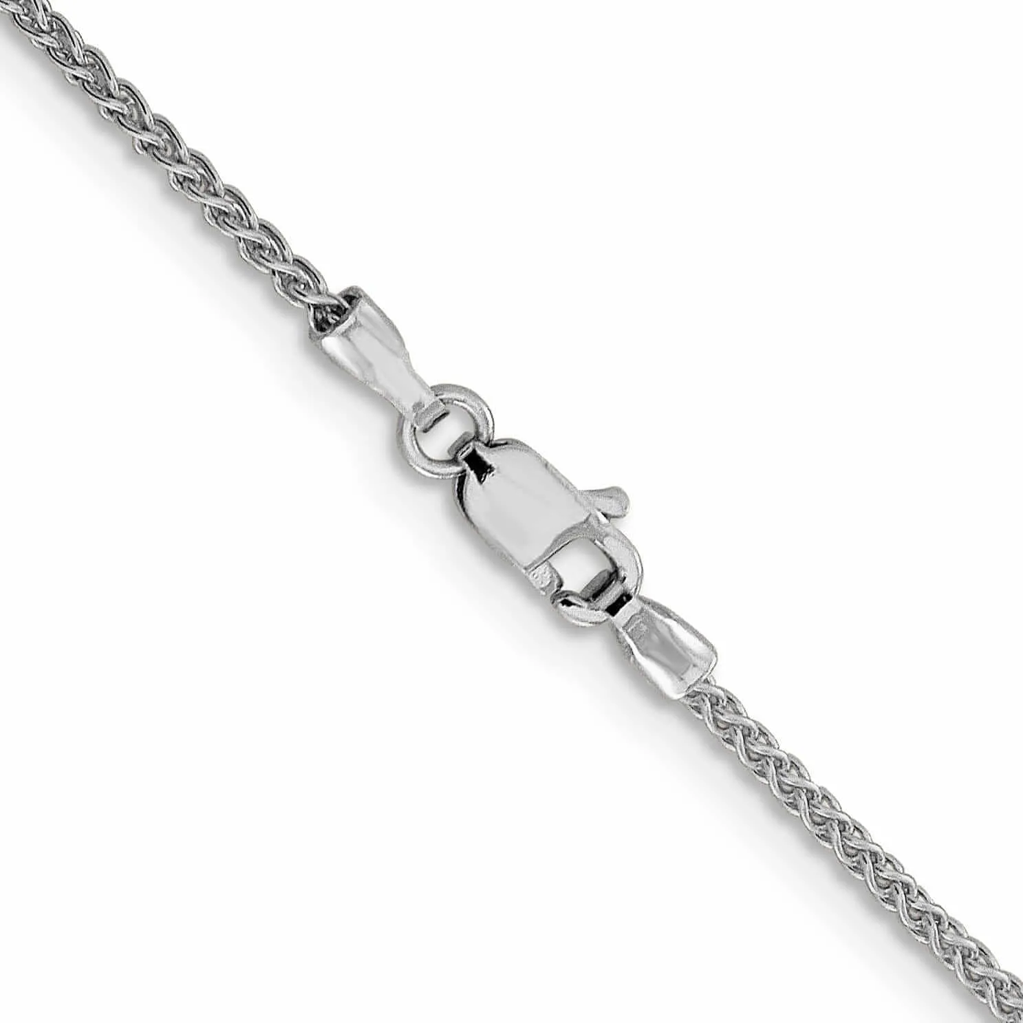 10K White Gold 1.5mm Spiga Wheat Chain