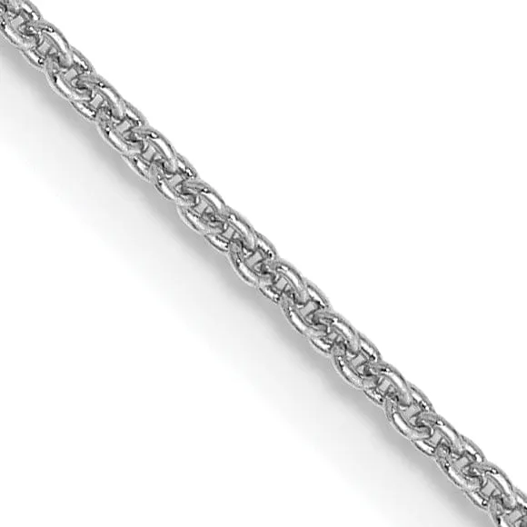 14k White Gold 0.80mm Solid Polish Cable Chain