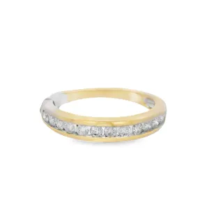 14K Yellow Gold 0.40ct Diamond Channel Set Women's Wedding Band