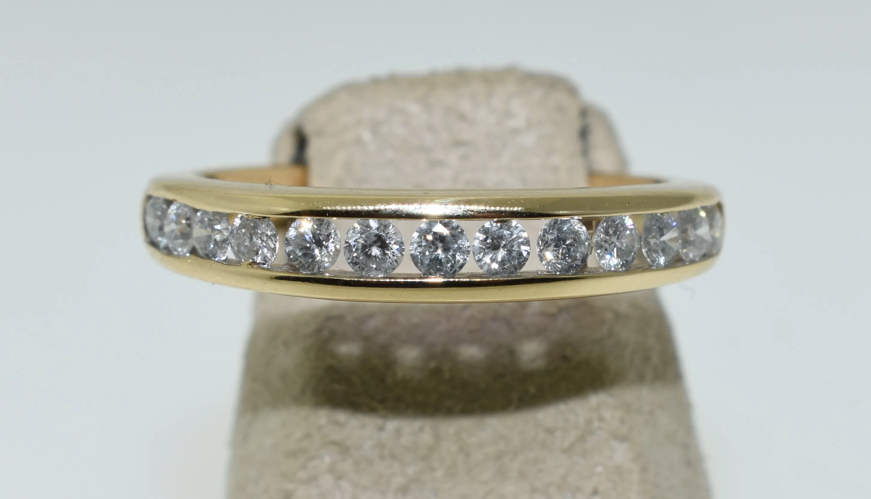 14K Yellow Gold 0.40ct Diamond Channel Set Women's Wedding Band