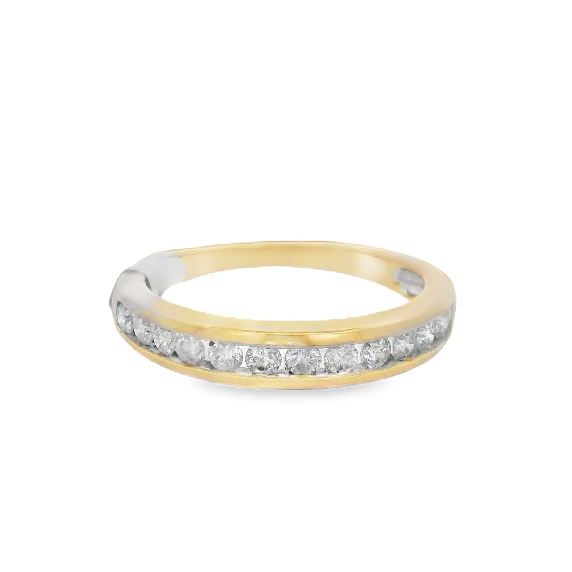 14K Yellow Gold 0.40ct Diamond Channel Set Women's Wedding Band