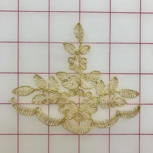 Applique - Gold Metallic Corded Lace