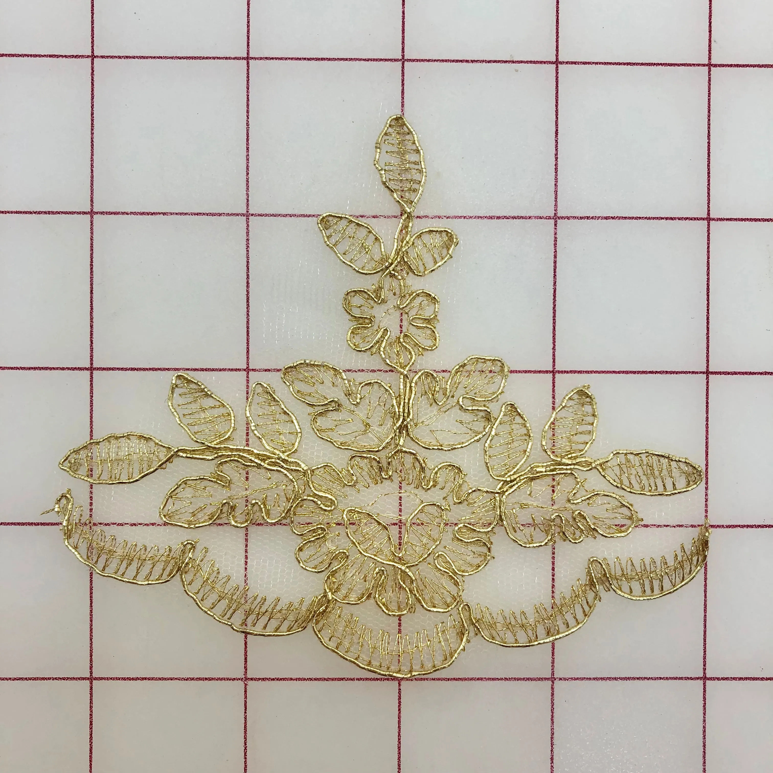 Applique - Gold Metallic Corded Lace