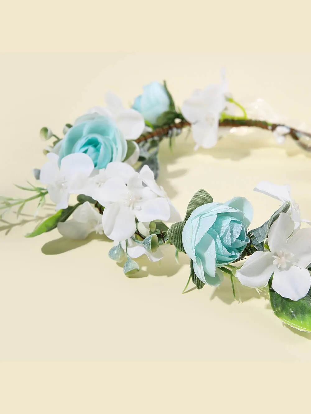 Azure Rose Blossom Flower Crown