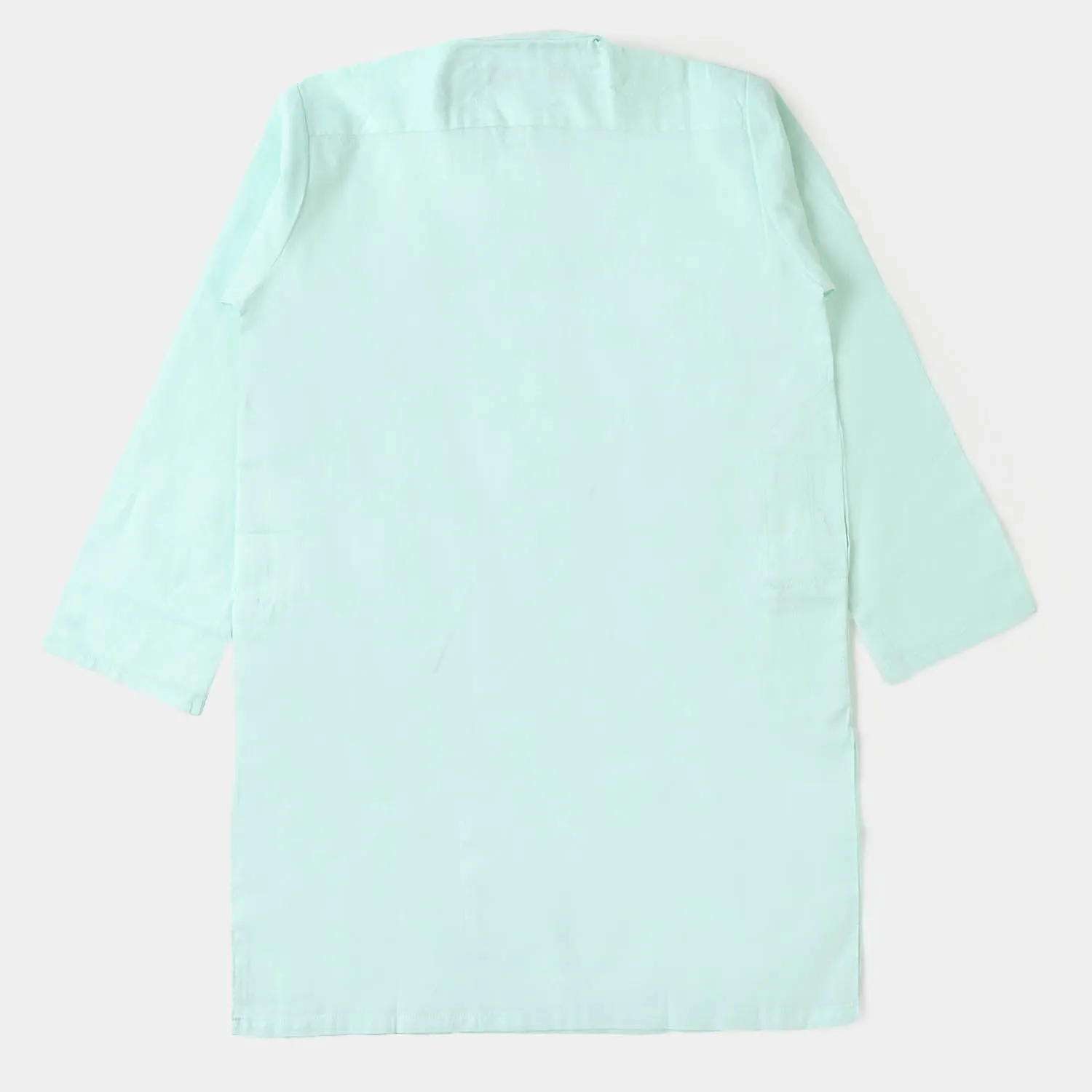 Boys Jacquard Basic Kurta - Mint Green