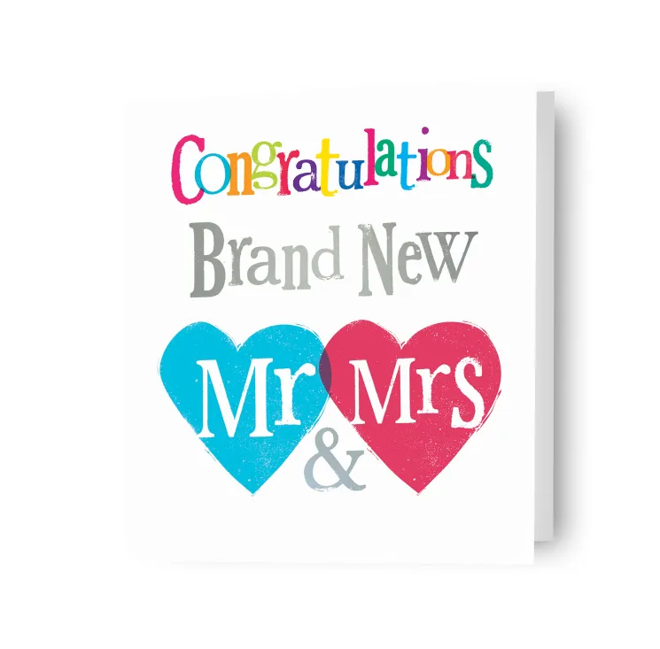 Brightside 'Brand New Mr & Mrs' Wedding Card