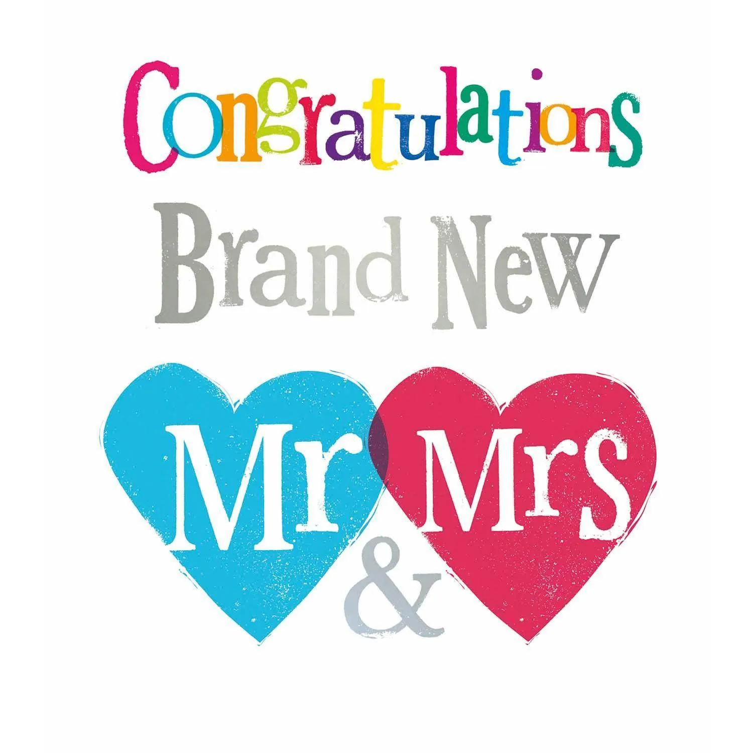 Brightside 'Brand New Mr & Mrs' Wedding Card