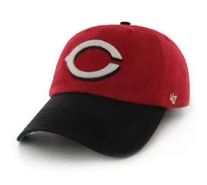 Cincinnati Reds 47 Brand Red Black The Franchise Fitted Hat Cap