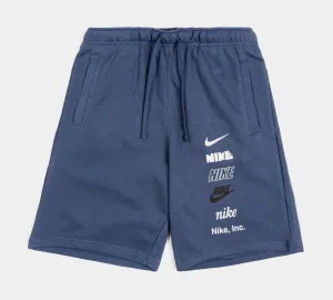 Club  MLogo Fleece Mens Shorts (Blue)