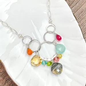 Colorful Free Spirit Gemstone Necklace