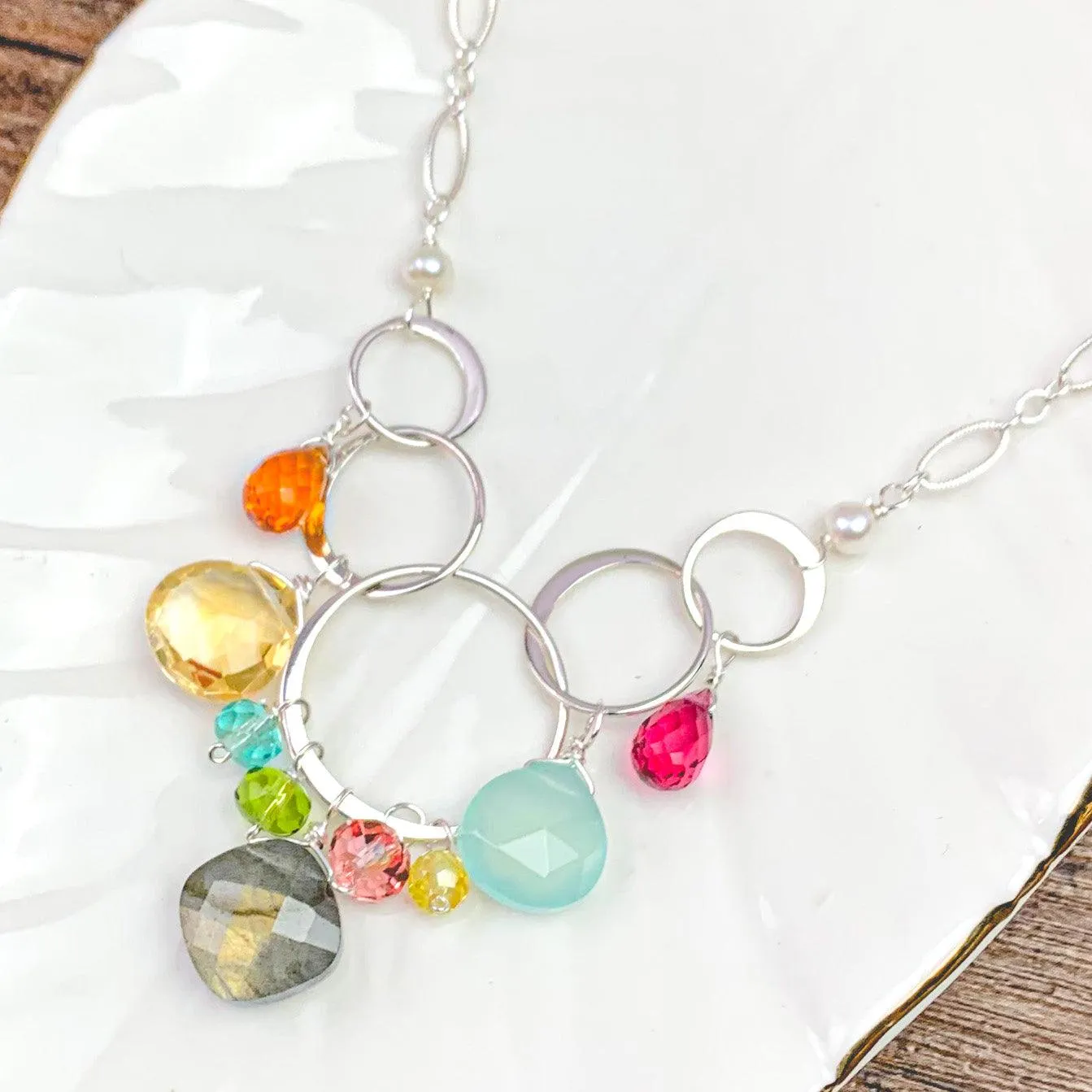 Colorful Free Spirit Gemstone Necklace