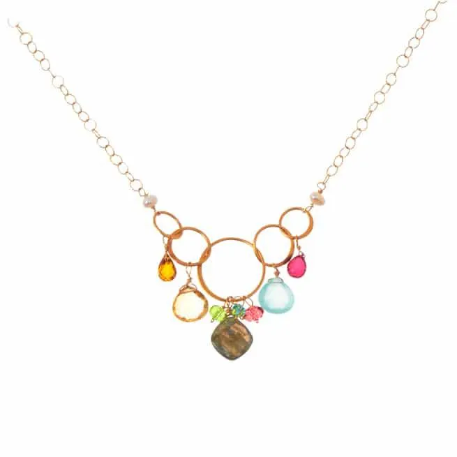 Colorful Free Spirit Gemstone Necklace