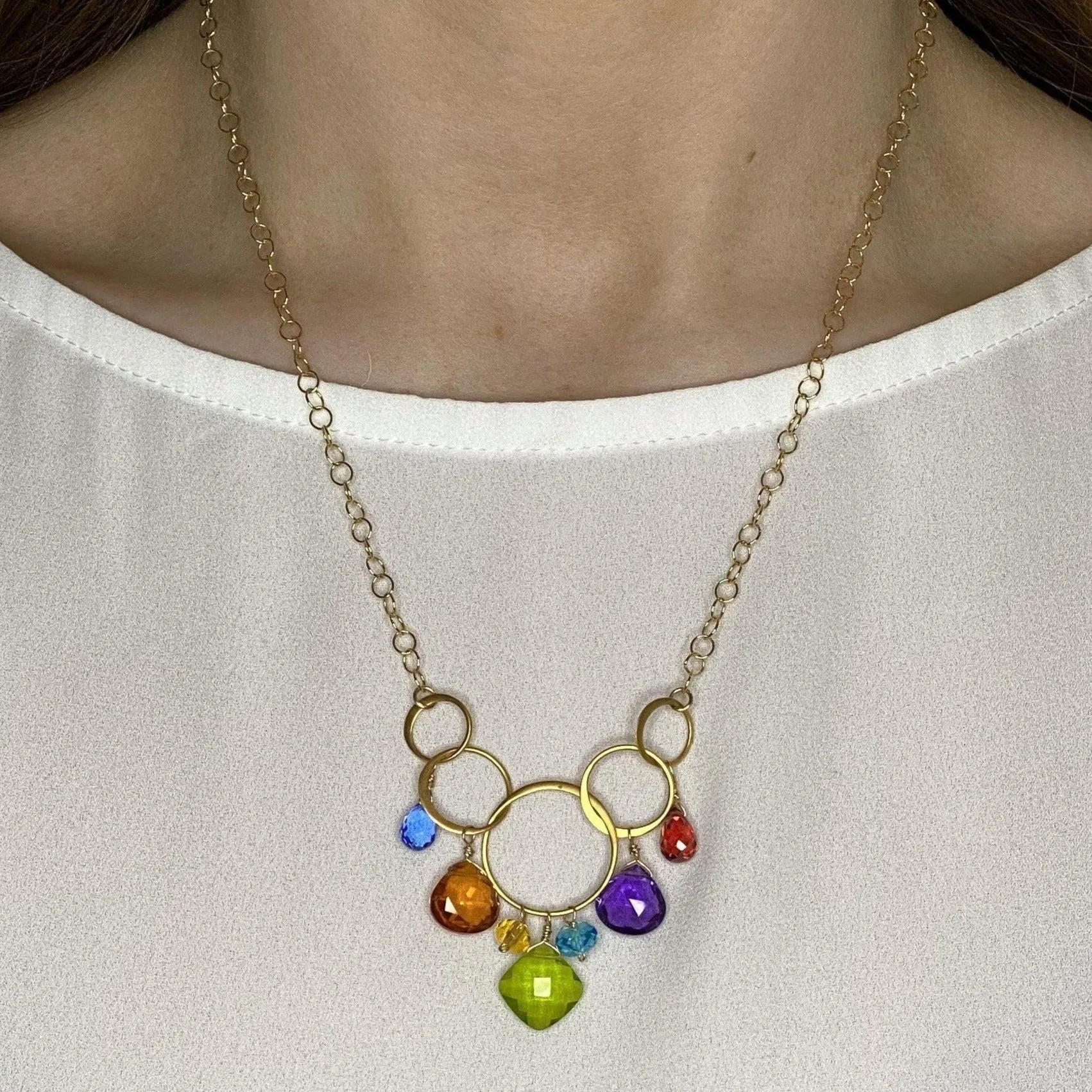 Colorful Free Spirit Gemstone Necklace