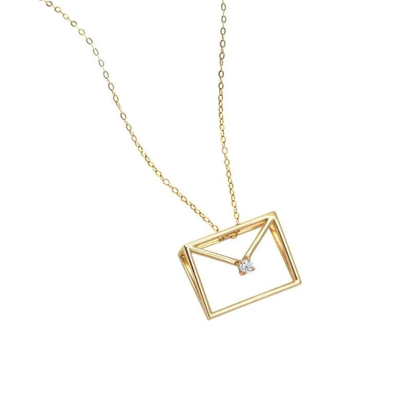 Dainty and Stylish Hollow Envelope Pendant Necklaces