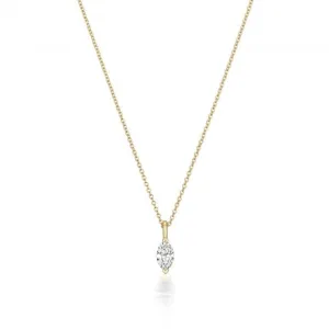 Diamond Jewellery 18ct Gold Diamond Marquise Cut Necklace NDQ159