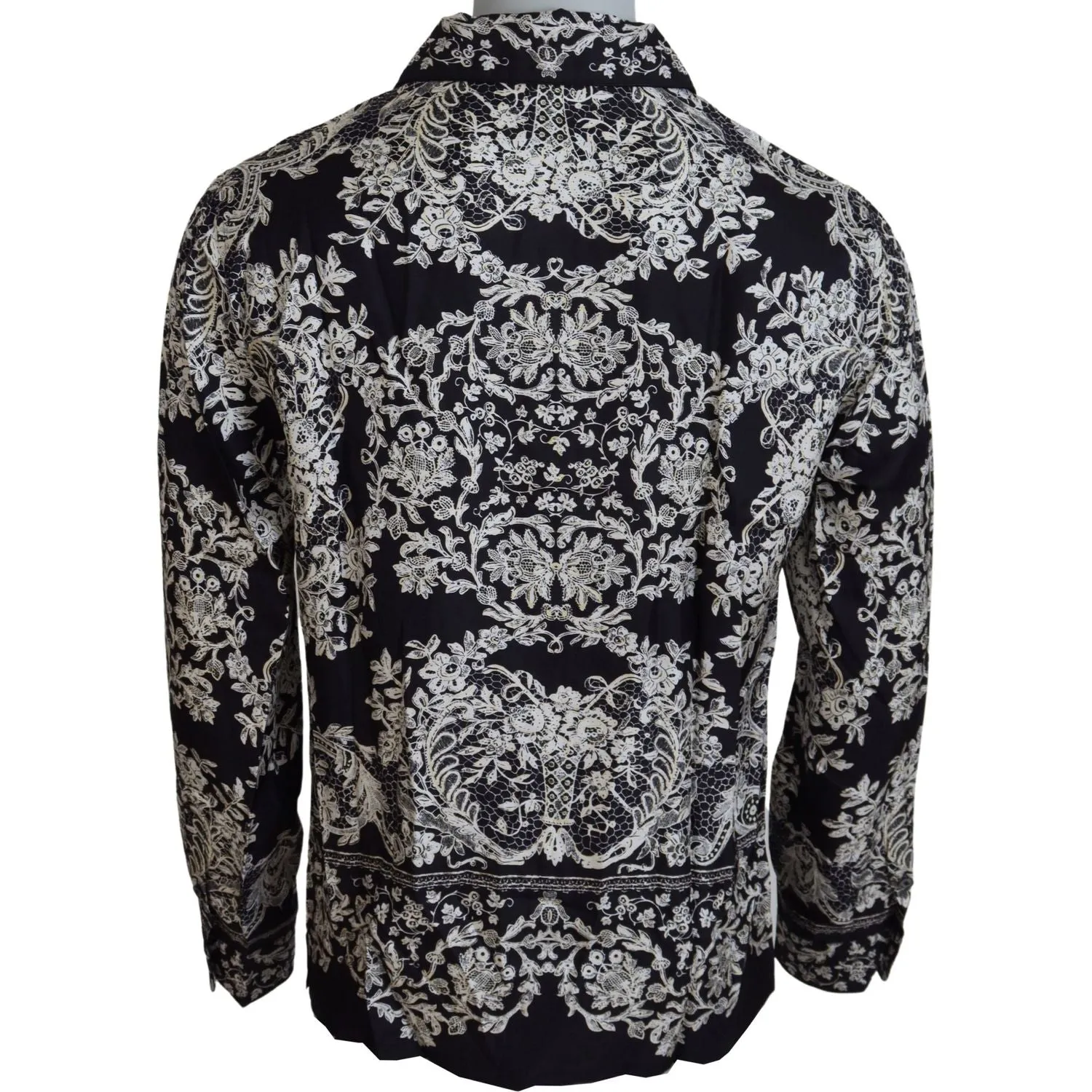 Dolce & Gabbana Elegant Satin Floral Baroque Shirt