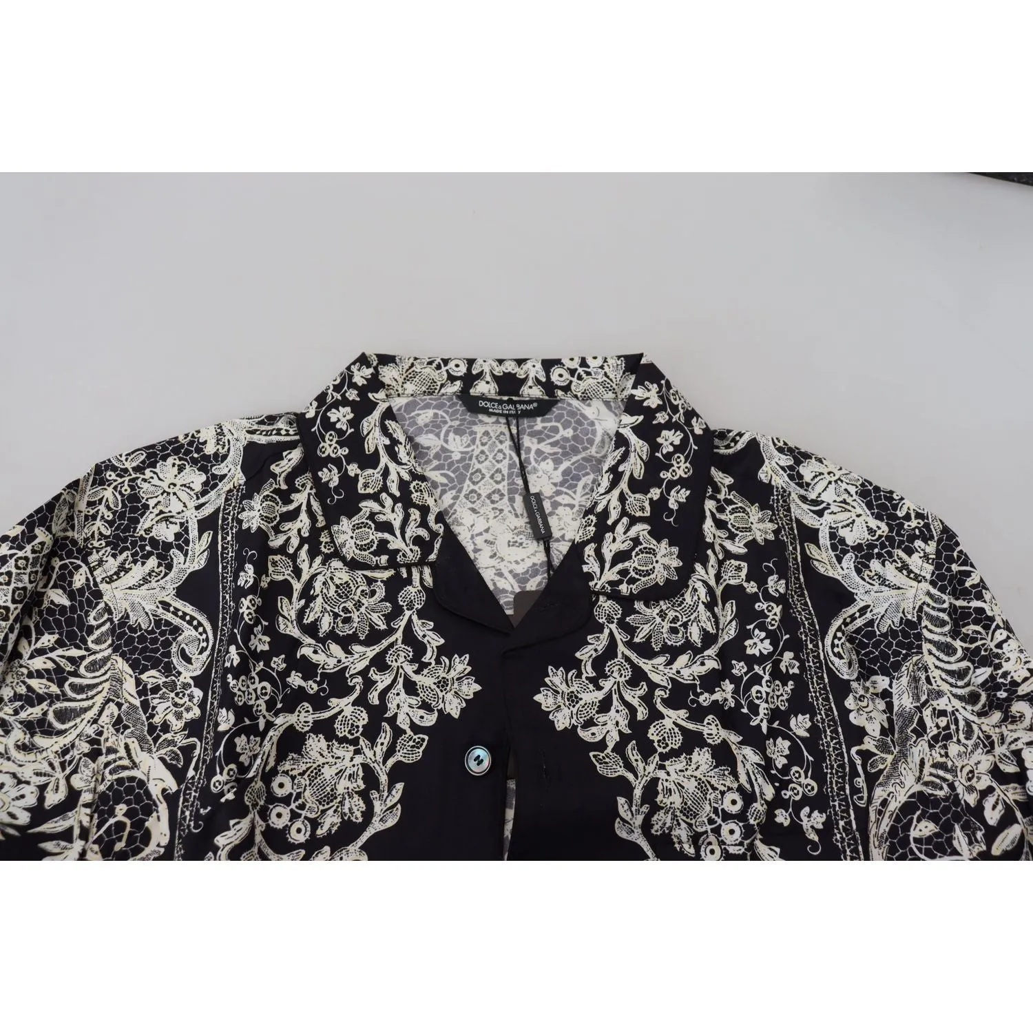 Dolce & Gabbana Elegant Satin Floral Baroque Shirt