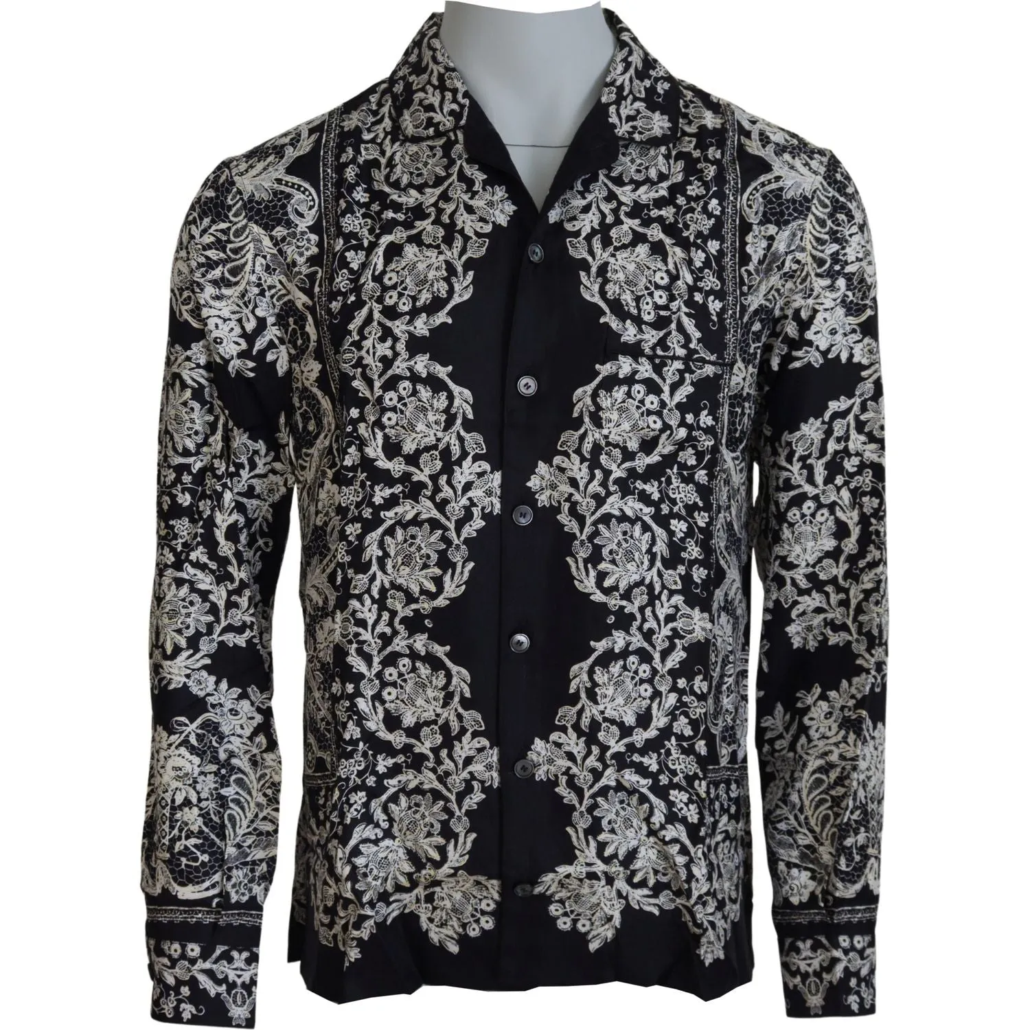 Dolce & Gabbana Elegant Satin Floral Baroque Shirt