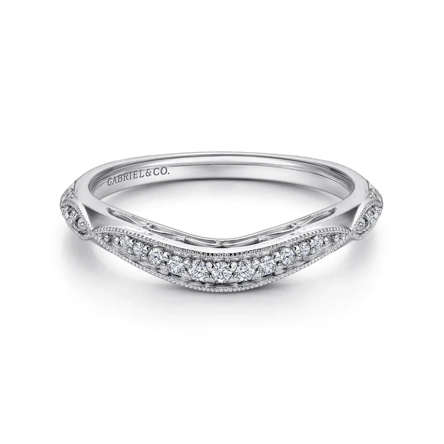 Gabriel & Co. "Jaelyn" Victorian Style Diamond Wedding Band