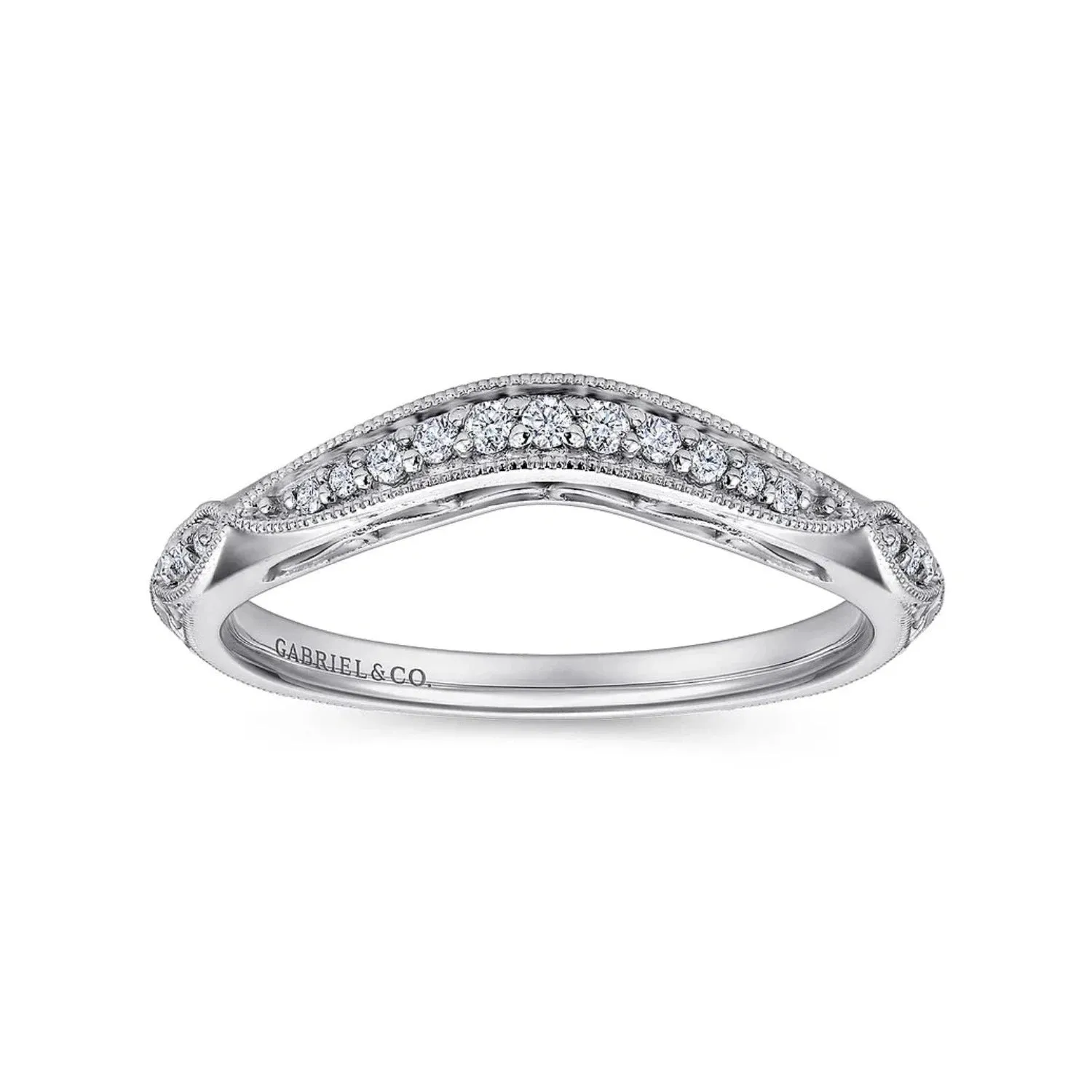 Gabriel & Co. "Jaelyn" Victorian Style Diamond Wedding Band