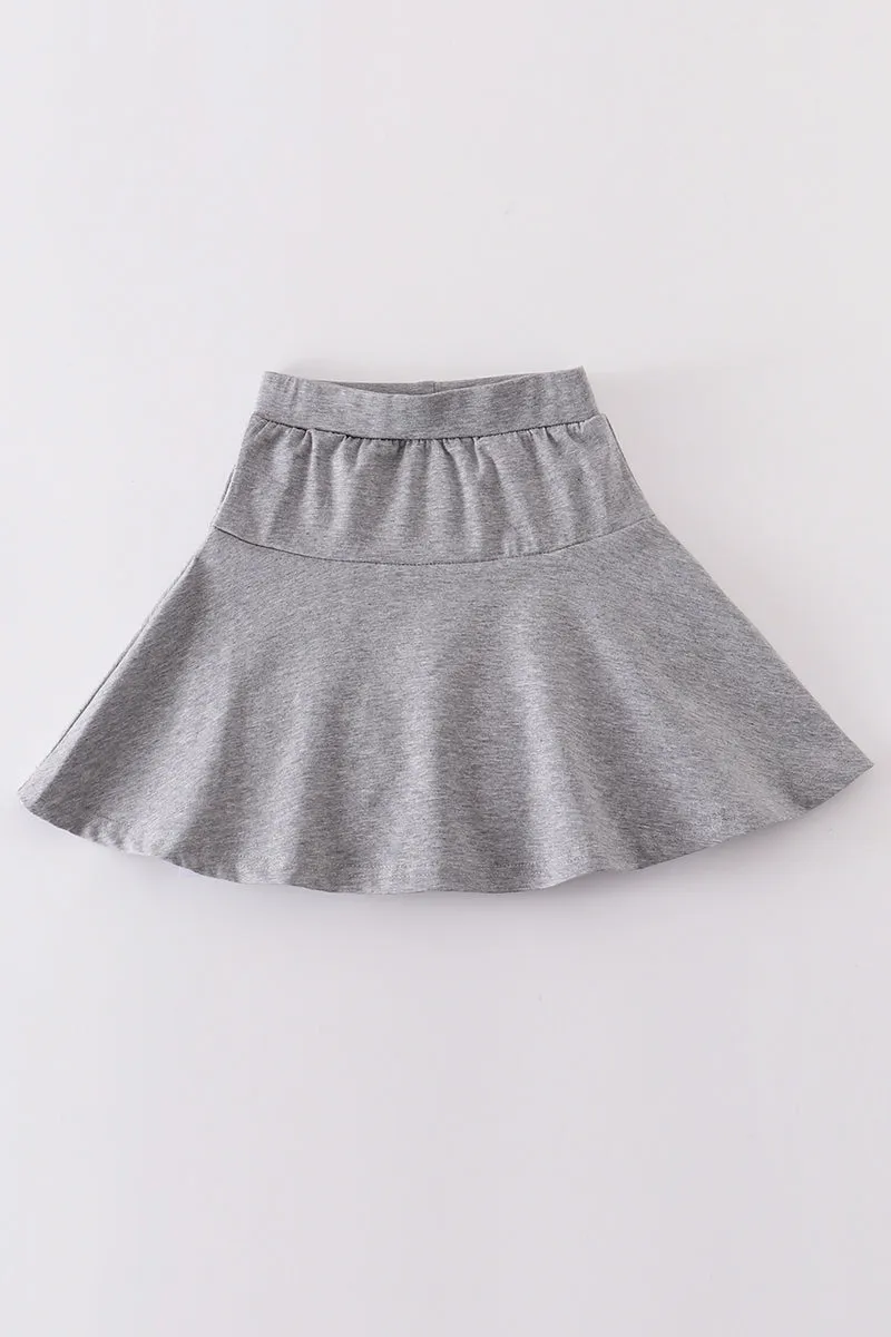 Gray basic skort