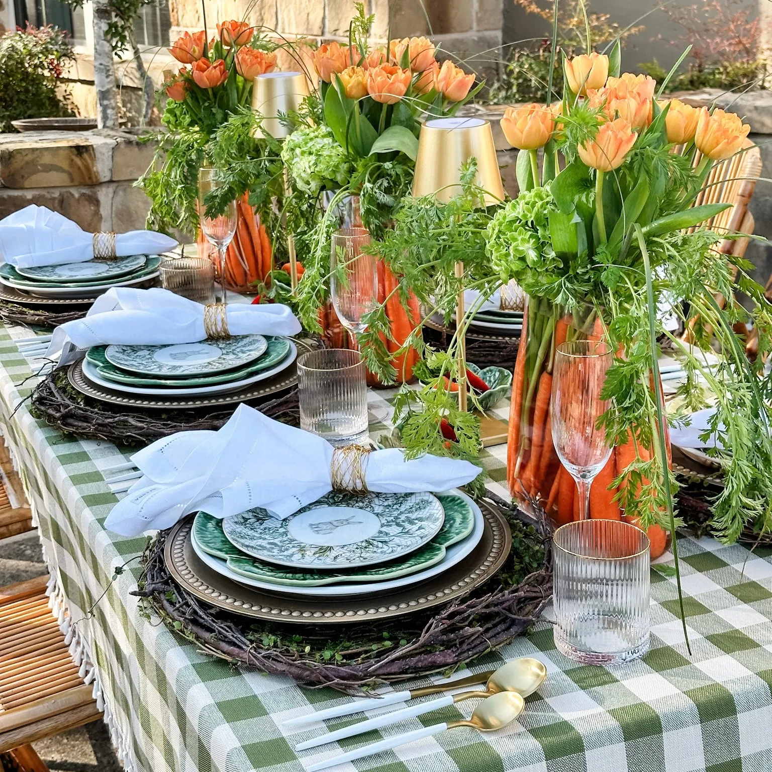 Green <br> Buffalo Rectangle Tablecloth