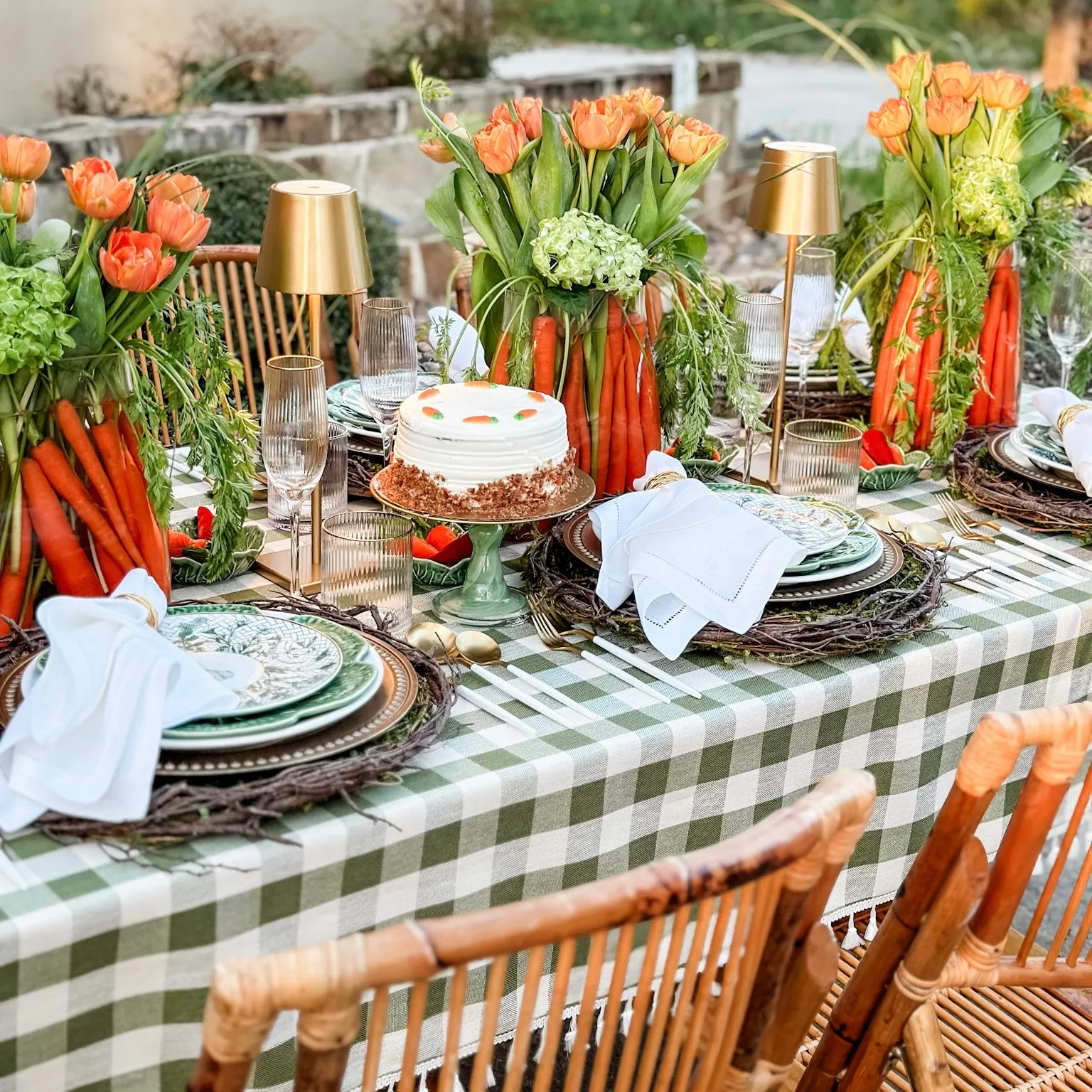 Green <br> Buffalo Rectangle Tablecloth