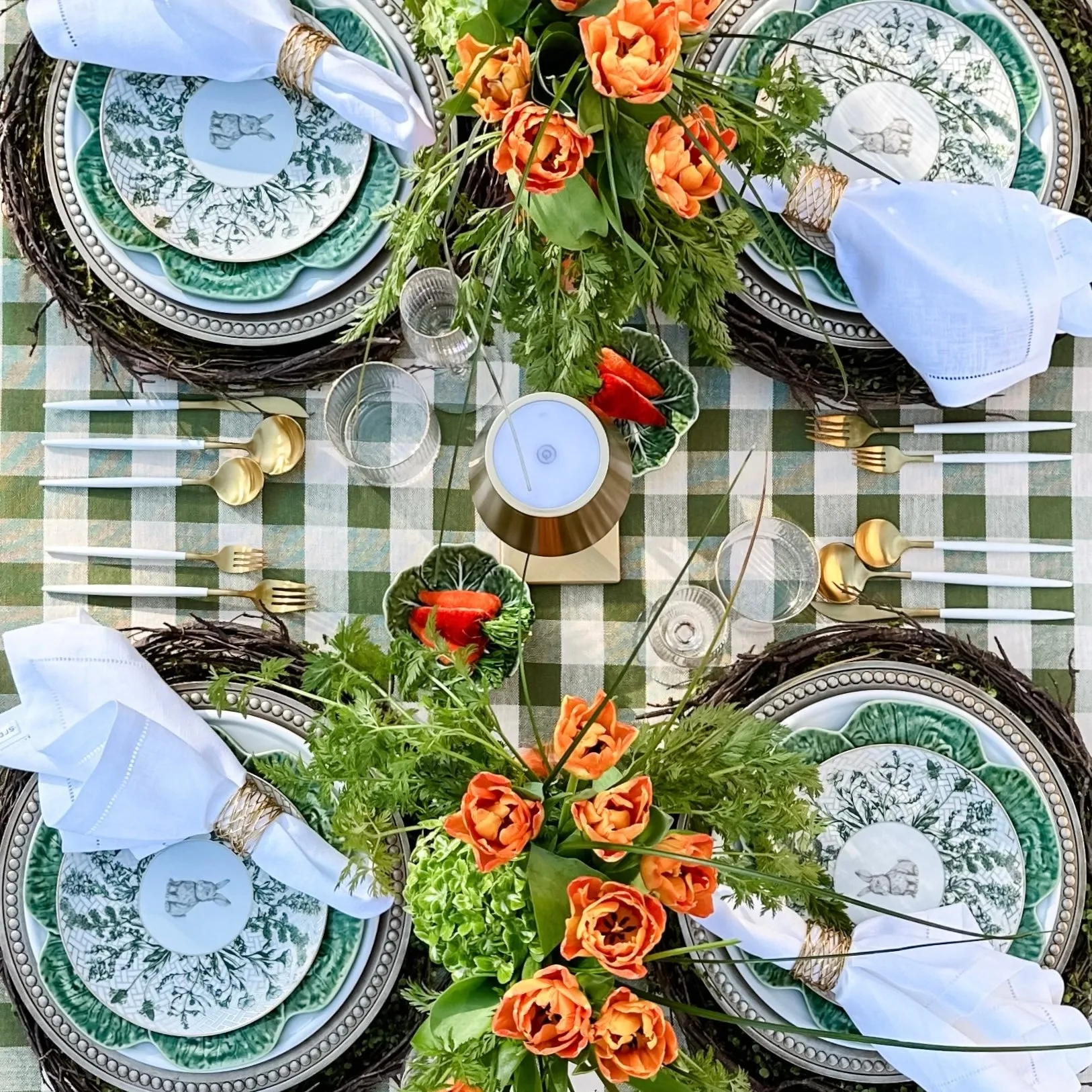 Green <br> Buffalo Rectangle Tablecloth