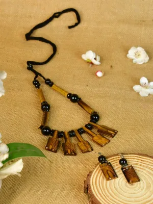 Handcrafted Bamboo Necklace with Hammer Figures by Sowpeace