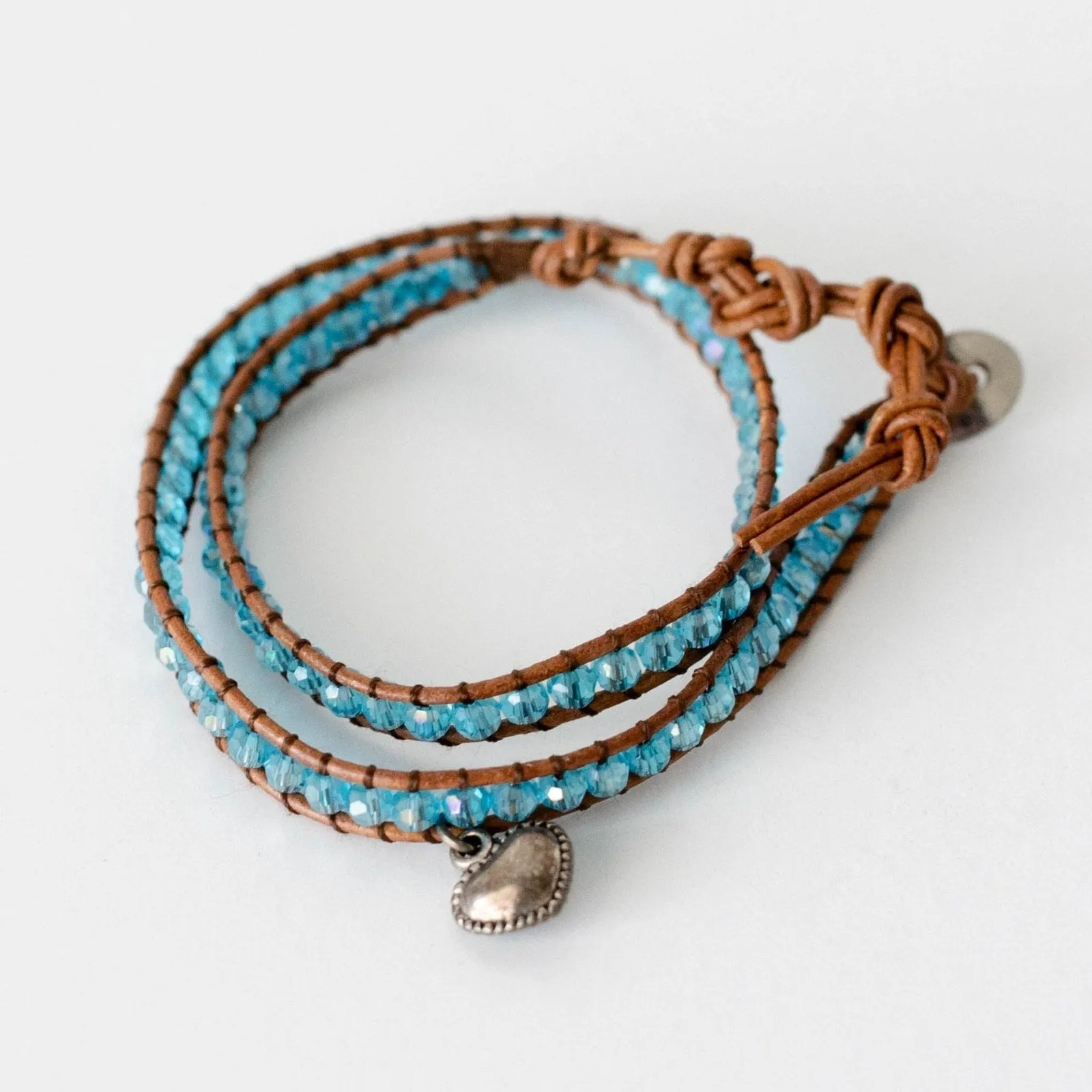 Heart Sequined Wrap Bracelet