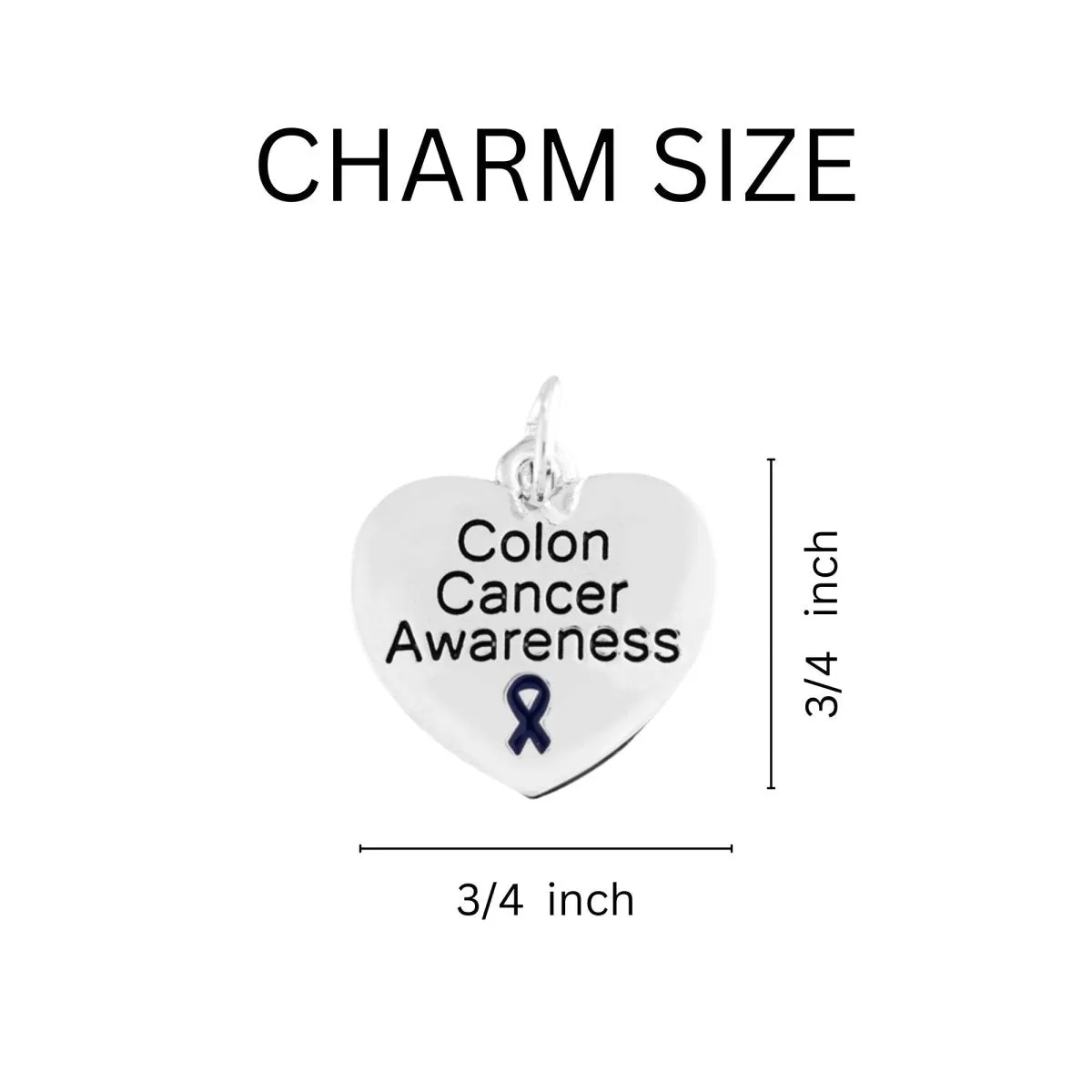 Heart Shaped Colon Cancer Awareness Necklaces