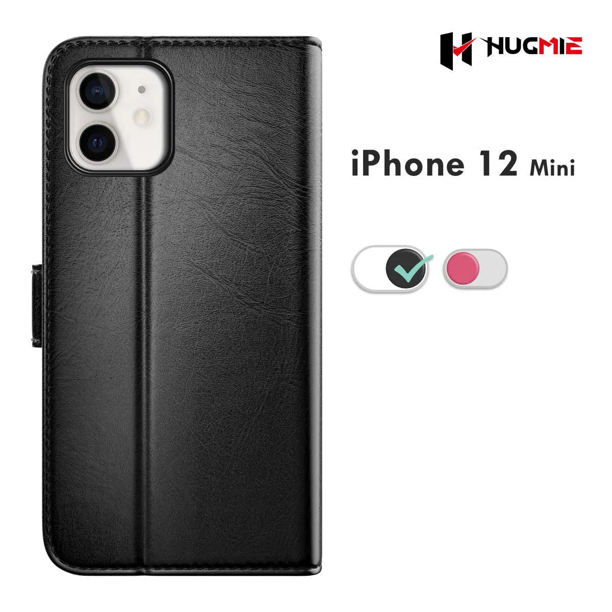 Hugmie® Classic Series iPhone 12 Mini Leather Folio Case