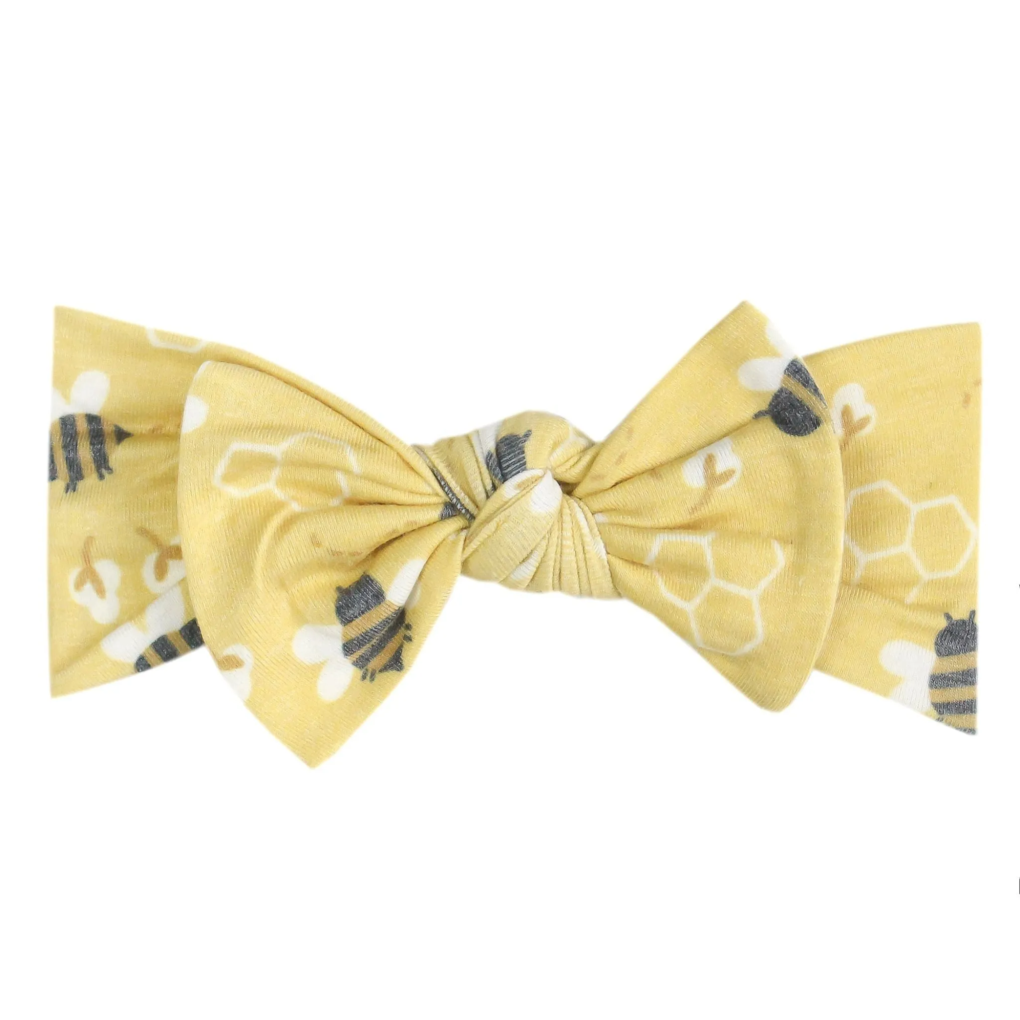 Knit Headband Bow - Honeycomb