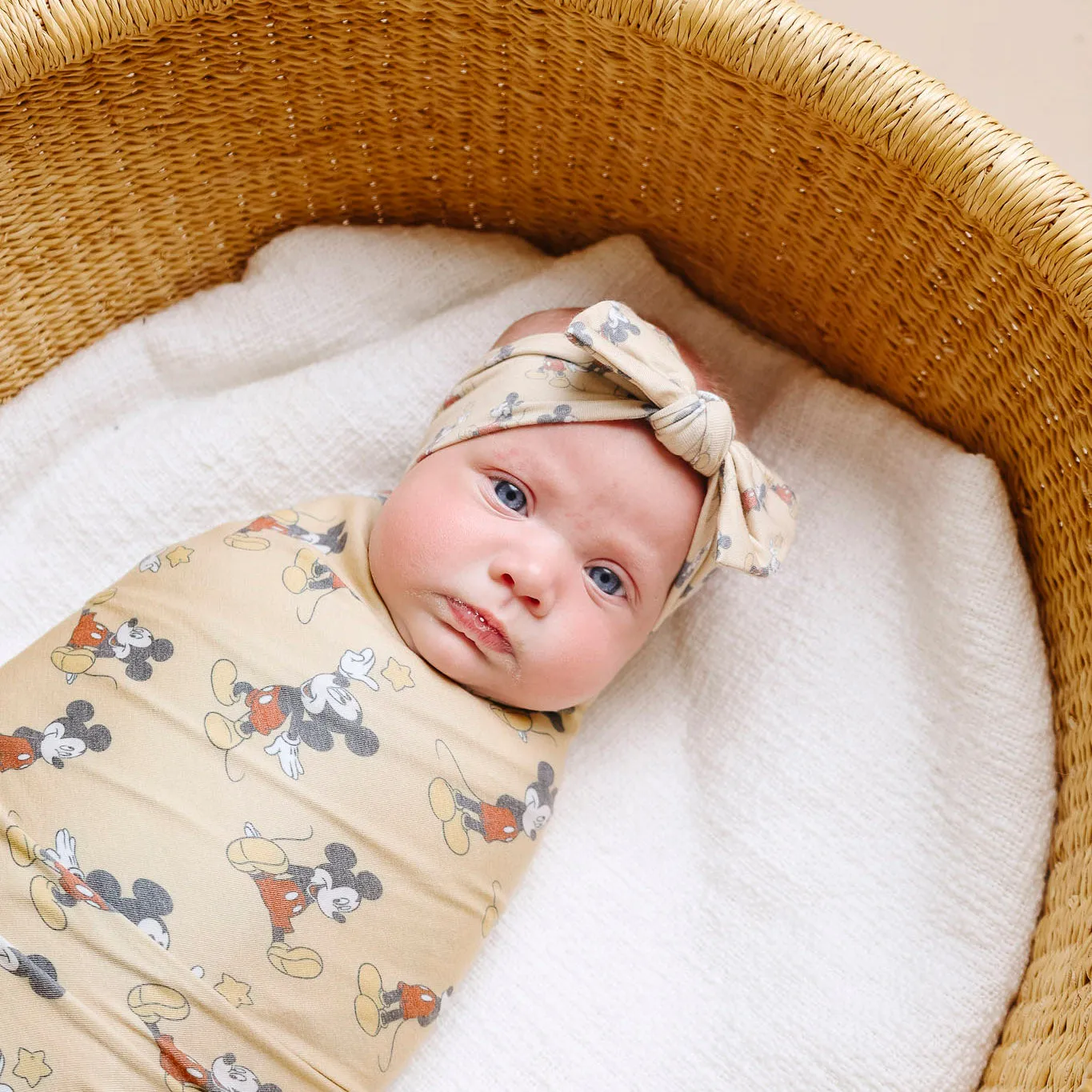 Knit Headband Bow - Mickey Mouse