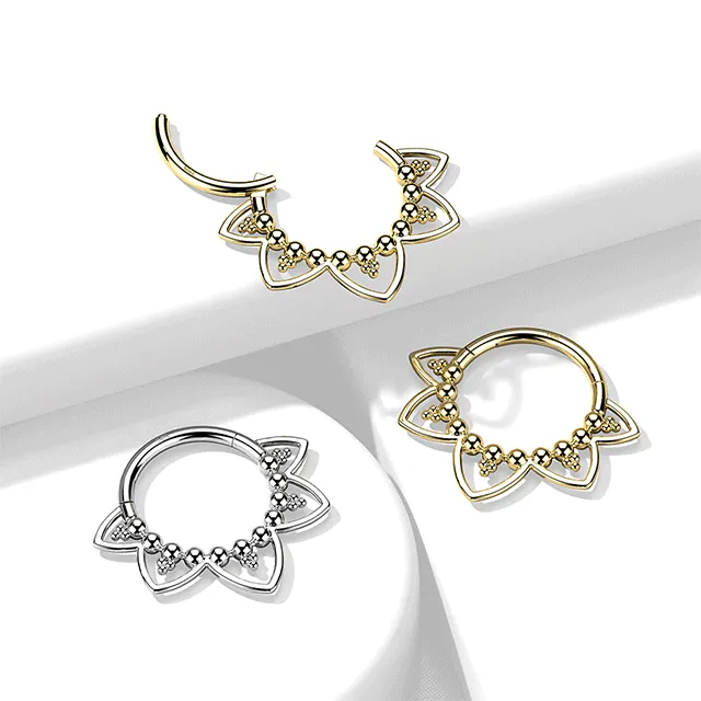 Mandala Filigree Septum Ring in 14K White Gold