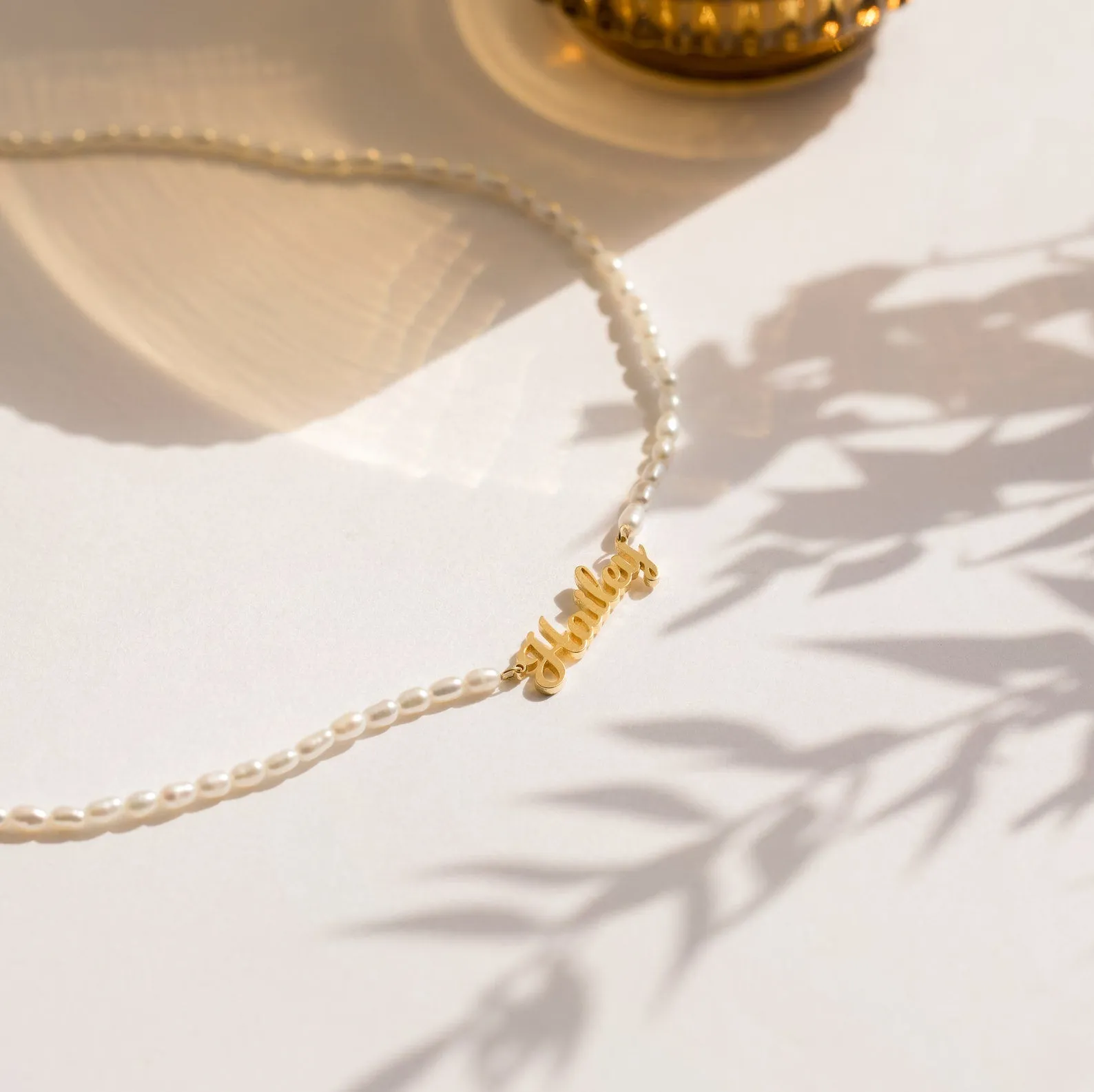 Mellow Pearl Name Necklace