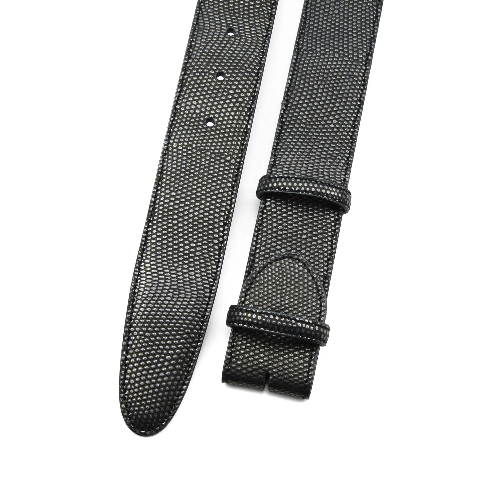 Metallic Hued Lizard Texture Belt Strap