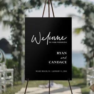 Modern Wedding Welcome Sign