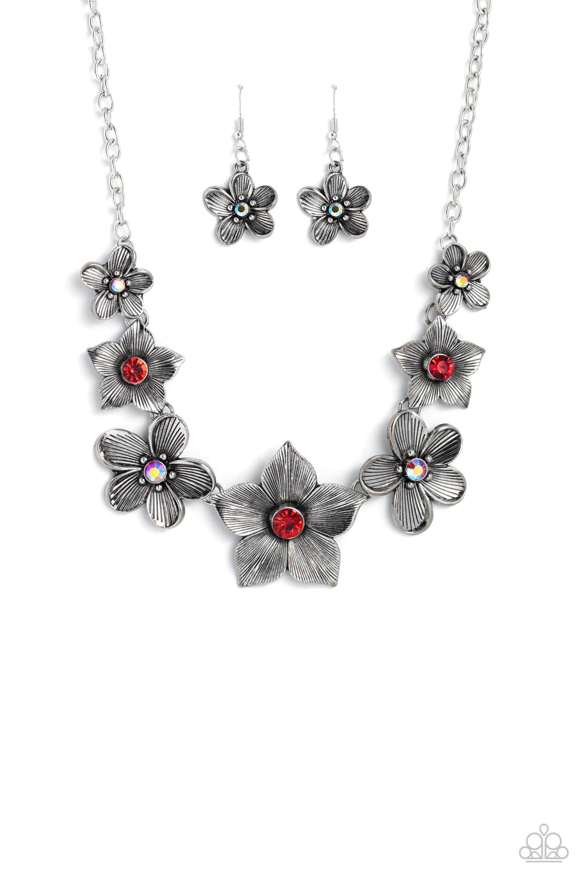 Necklaces Free FLORAL - Red N413