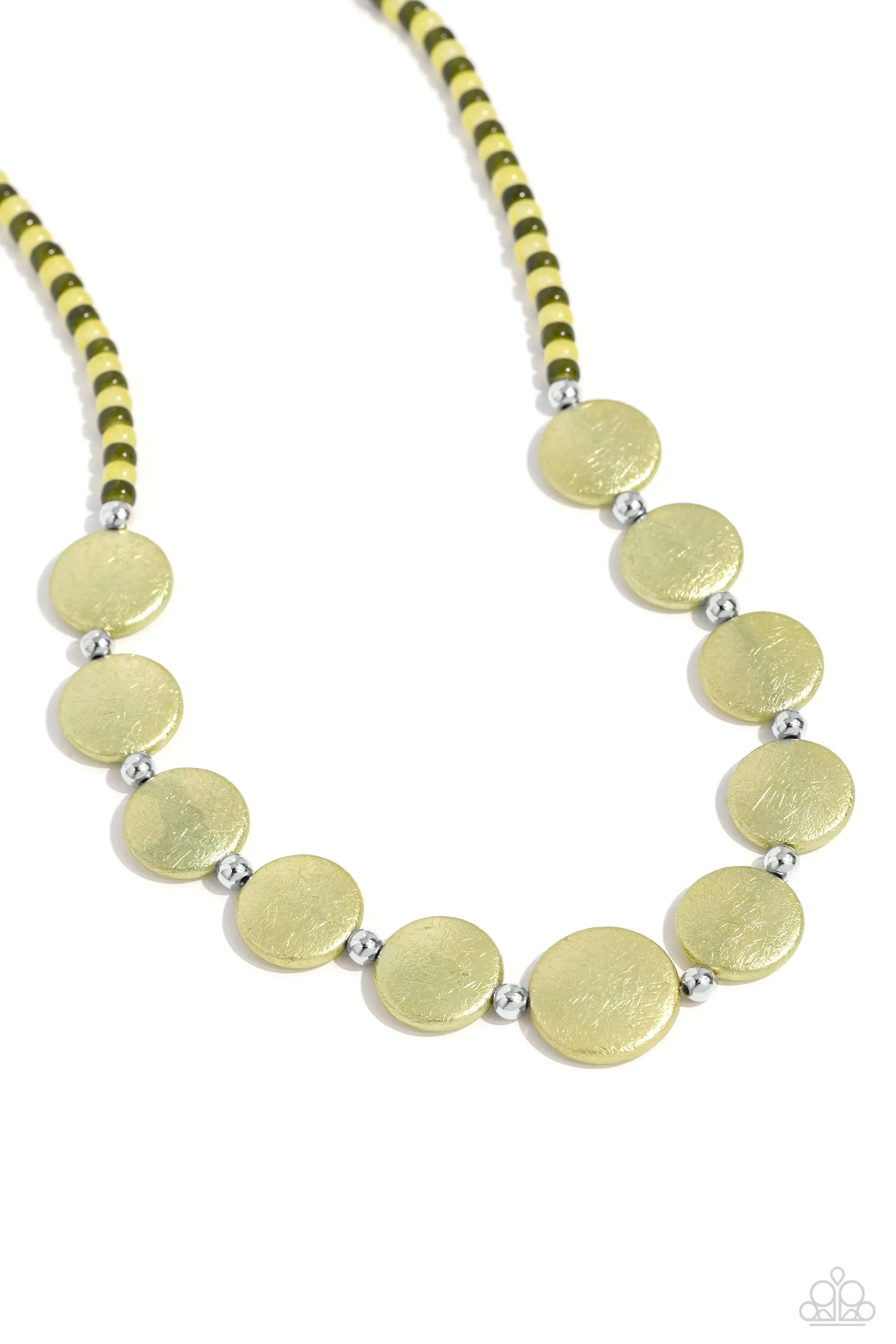 Necklaces Scratched Showtime - Green N2138