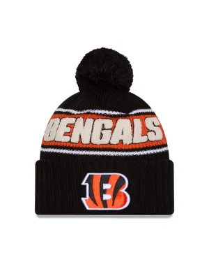 New Era Men's NFL Cincinnati Bengals Sideline 24 Sport Pom Knit Toque