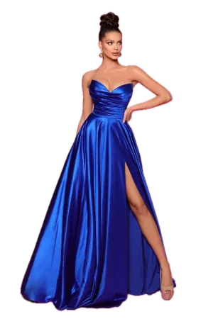 Nicoletta NP158 Royal Gown – Strapless Sweetheart Ball Gown with Leg Split