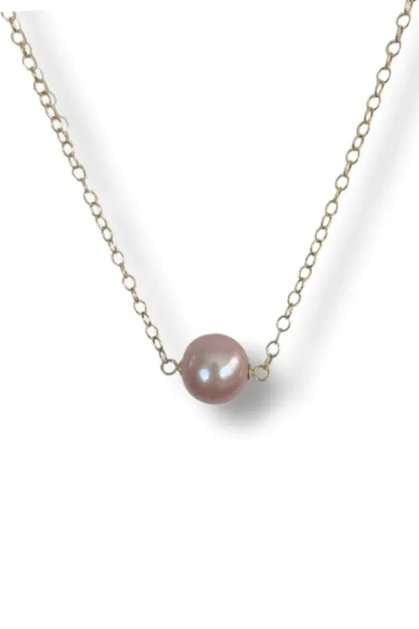 Paige Layne Natural Colored Fresh Water Pink Pearl Necklaces