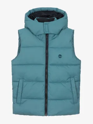 Puffer gilet in turquoise