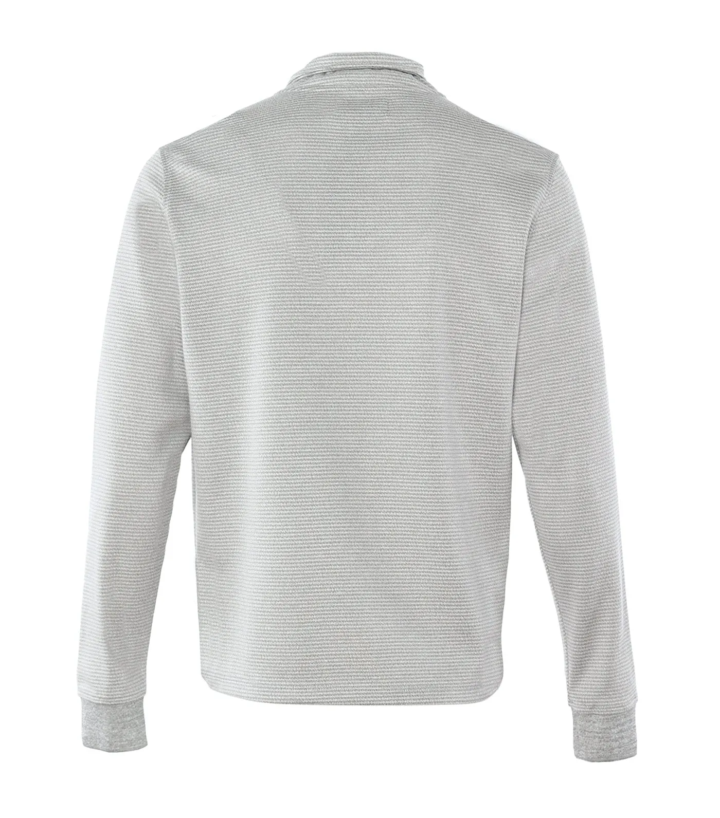 Quarter Zip-Up with Rib Detail Gray