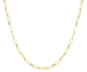 Roberto Coin 18k Yellow Gold Paperclip Necklace 17"