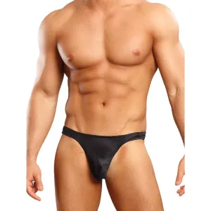 Satin Bong Thong Black L/XL